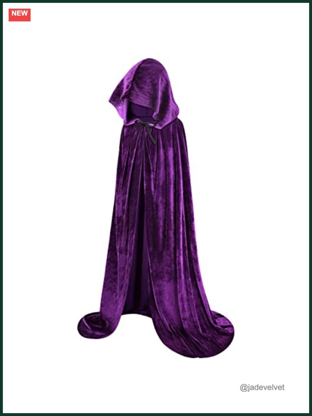 Velvet Hooded Cape Witch Cloak for Women Cosplay Halloween